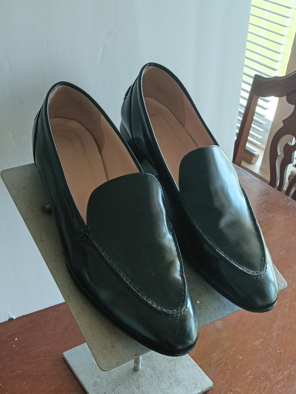 Mens J Crew Black Leather Loafers